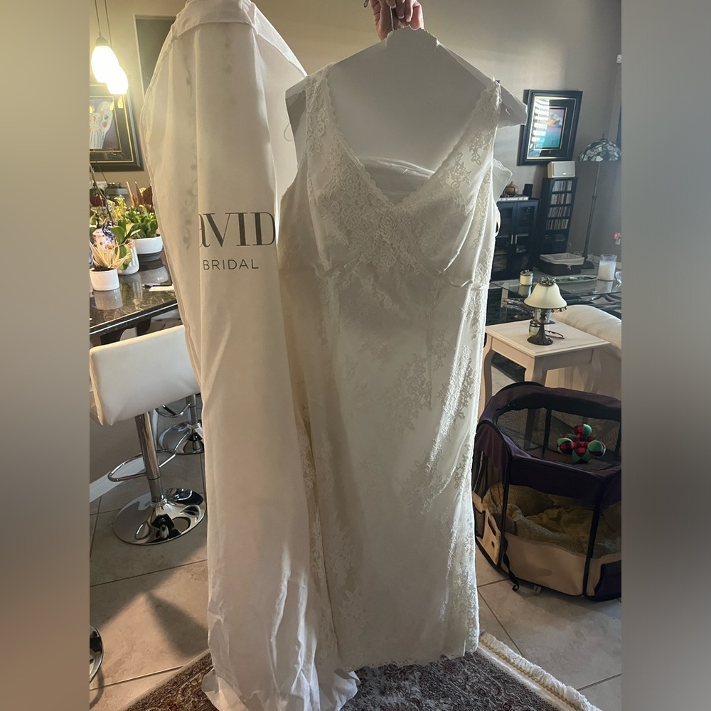 Davids bridal cream wedding dress 20W